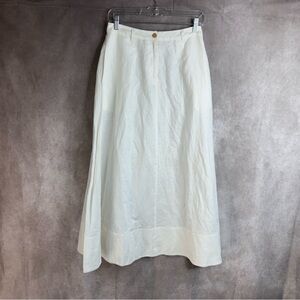 Staud Woven Maxi Skirt In White Women's Size 4